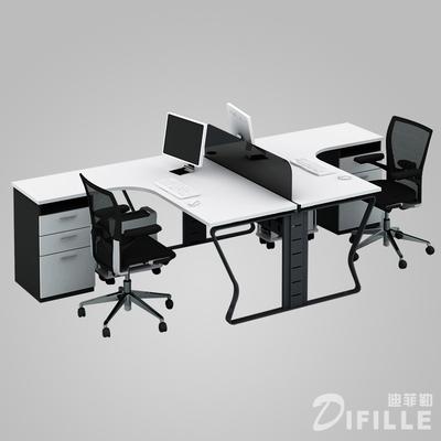 迪菲勒 人造板刨花板/三聚氰胺板拆装移动简约现代 DFLOY-08办公桌