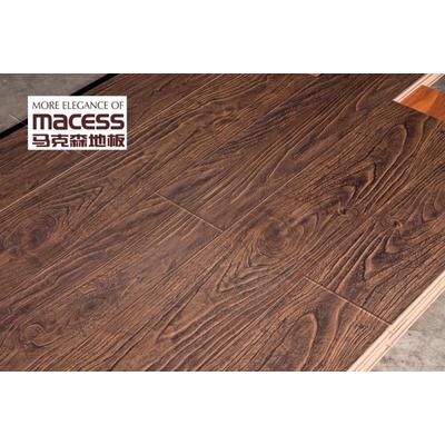 马克森地板 褐色高密度纤维板V型槽 地板