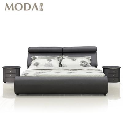 摩达 木流苏水洗组装式架子床麻方形简约现代 床