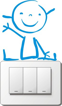 窝牛·墙帖 卡通动漫 kg-卡通6开关贴