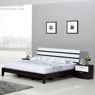 布维 普通低箱F1006HTM床高箱储物床密度板/纤维板木皮饰面胶合组装式箱体床简约现代 床