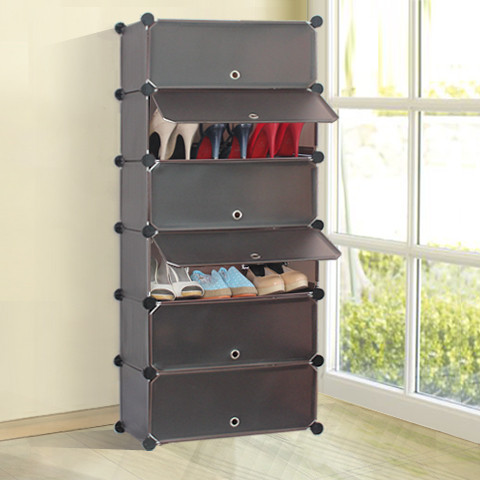 菲斯卡 金属铁人造板多功能翻开门单开门植物花卉简约现代 鞋柜