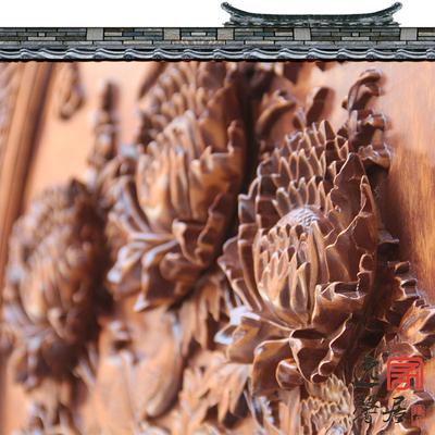 逸馨 油漆工艺木质工艺喷漆雕刻支架结构多功能植物花卉明清古典 屏风