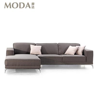 摩达 组合L形混纺羽绒简约现代 沙发
