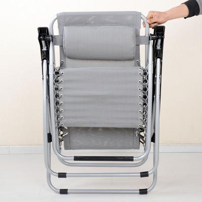 黑白调 浅灰色金属铁成人简约现代 折叠椅