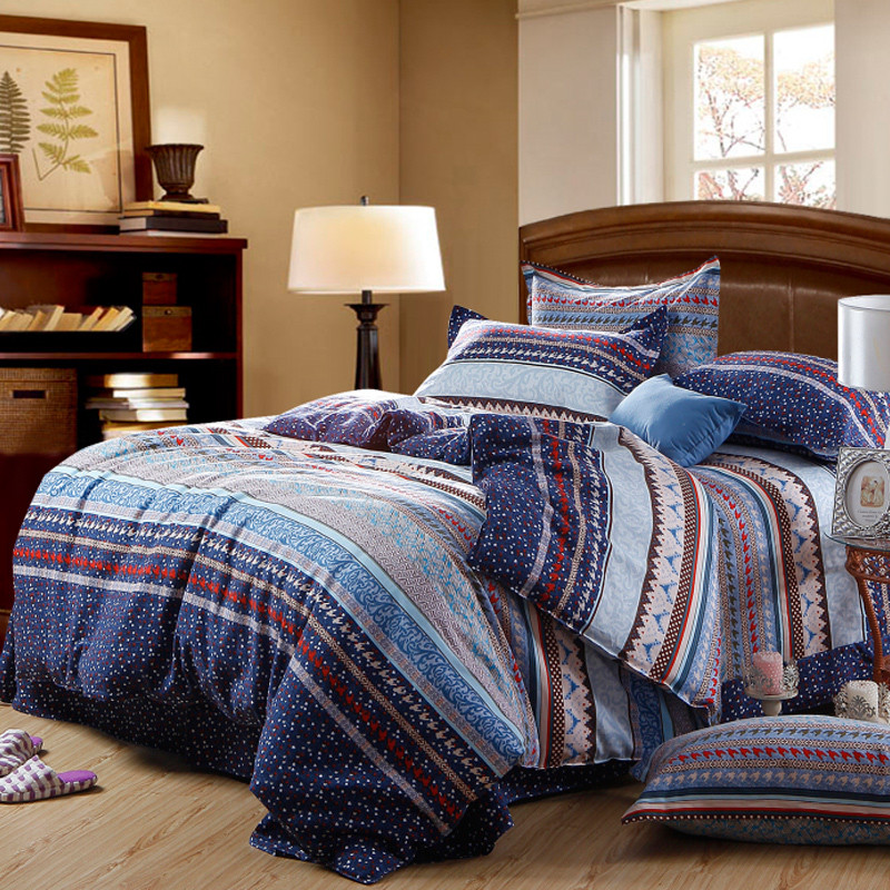 皇家皇朝 全棉所有人群四件套床单式欧洲风格磨毛 星空床品件套四件套