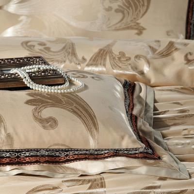 艾DO 贡缎新品：光辉岁月欧式混纺植物花卉床单式欧美风 床品件套四件套