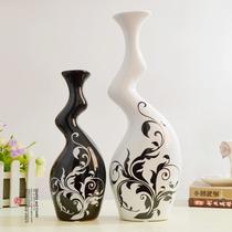 大白小黑大黑小白陶瓷台面花瓶简约现代 花瓶