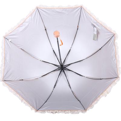 百盛洋 银胶手动碰击布晴雨伞三折伞成人 遮阳伞