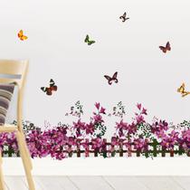 平面紫色小花墙贴植物花卉 墙贴