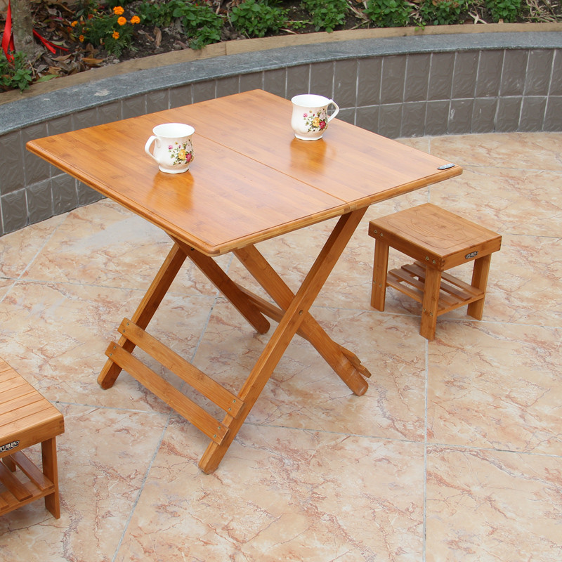 竹雅荟 竹支架结构折叠简约现代 折叠桌