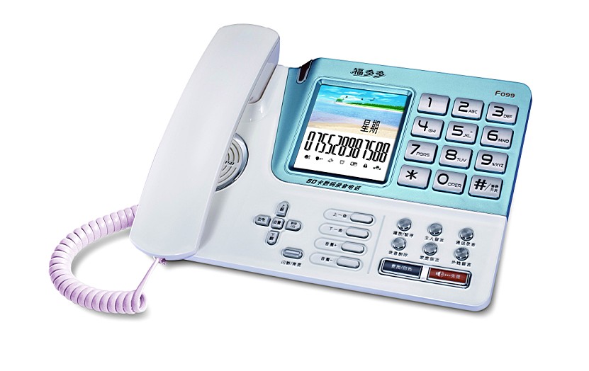 福多多 黑色白色有绳电话座式全国联保 电话机