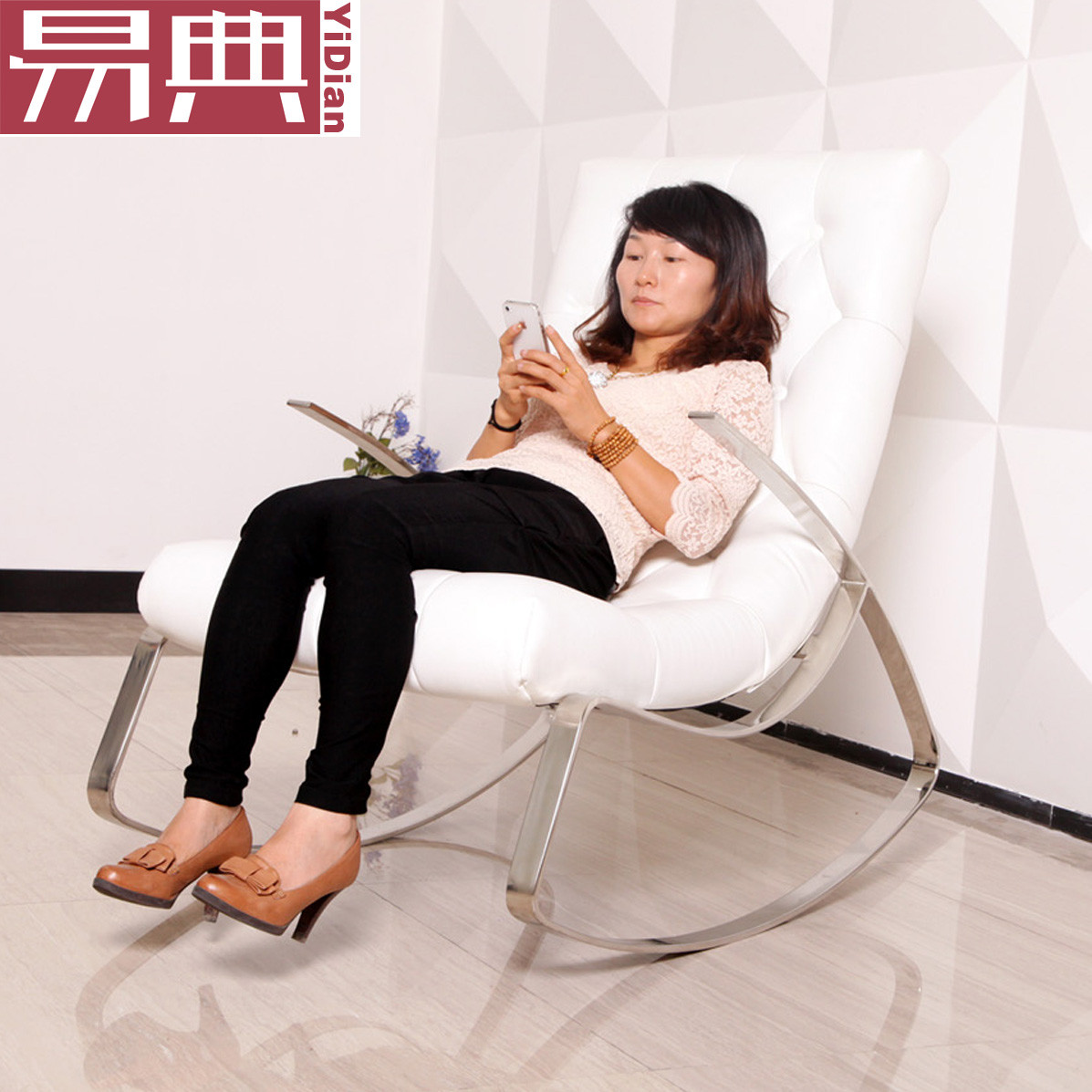 易典_金属_简约现代摇椅效果图_易典_金属_简约现代摇椅效果图大全