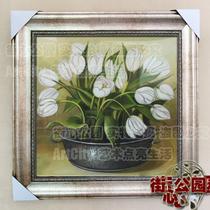 美式花卉立体无框有框单幅植物花卉手绘 油画