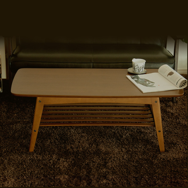 择木宜居 深胡桃原木色木质工艺田园 茶几