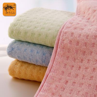 竹仙 粉红色绿色蓝色橘黄色竹纤维20s-25s洁面美容毛巾百搭型 毛巾