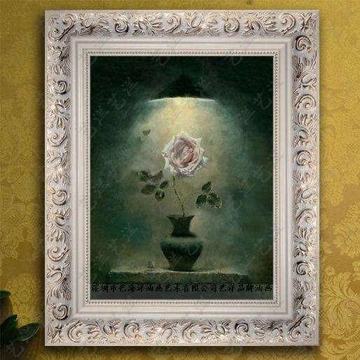 艺洋 手绘油画平面有框植物花卉 油画