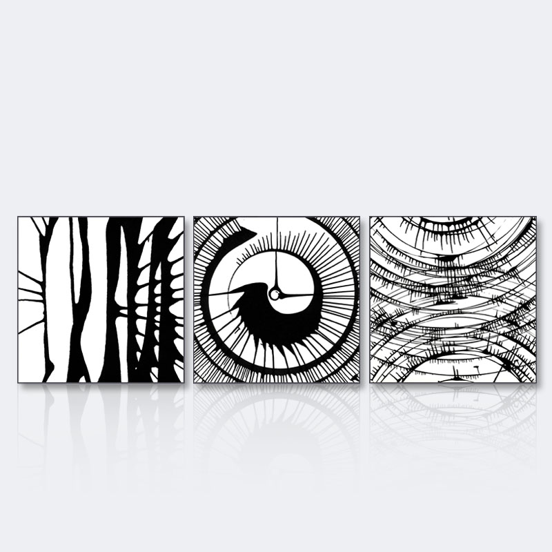 天画 平面有框抽象图案印刷 装饰画