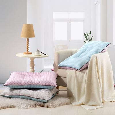 唐心家纺 蓝与粉蓝与紫蓝与黄决明子长方形 枕头护颈枕