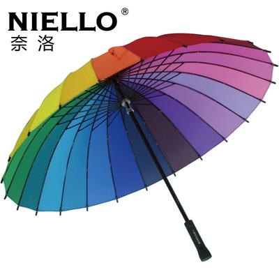 奈洛 手动碰击布雨伞长柄伞成人 遮阳伞