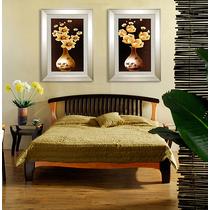 A款B款平面香槟色画框有框单幅价格植物花卉喷绘 ouyimei-002装饰画