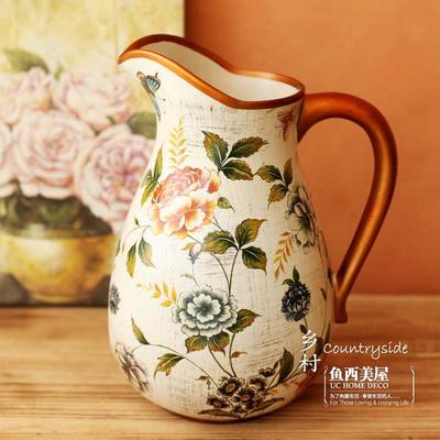 鱼西美屋杂货铺 陶瓷台面0403060021花瓶欧式 花瓶