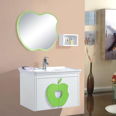 卡士伦 绿色浅灰色橡木一体陶瓷盆E1级现代中式 浴室柜