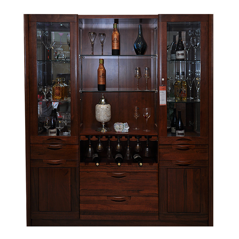 雅名居 木现代中式 四门酒柜酒柜