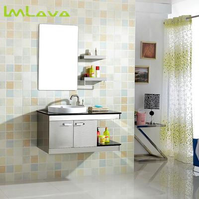 Lm Lava 不锈钢含带配套面盆玻璃台面E0级简约现代 G022浴室柜