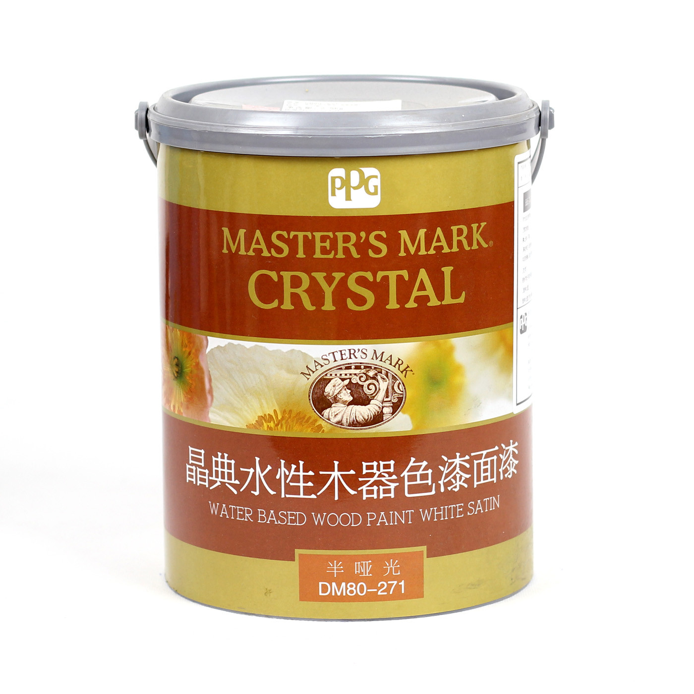 纸尚美学 水性丙烯酸漆白色面漆半哑光木器漆 涂料