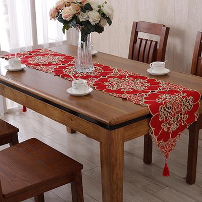 王牌羊 棕色红色 766-朱门绣户桌旗