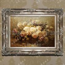立体手绘油画有框单幅植物花卉 油画
