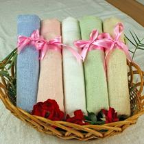 粉红白色米色浅绿浅蓝竹纤维方巾百搭型 方巾