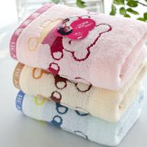 粉红色浅黄色天蓝色纯棉面巾百搭型 8103毛巾