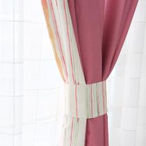 布装饰+半遮光涤纶人造纤维条纹纯色简约现代 窗帘
