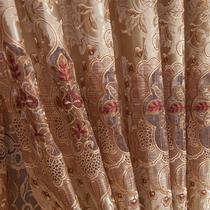 布帘+纱帘装饰+半遮光涤纶混纺植物花卉条纹纯色喜庆欧式 窗帘