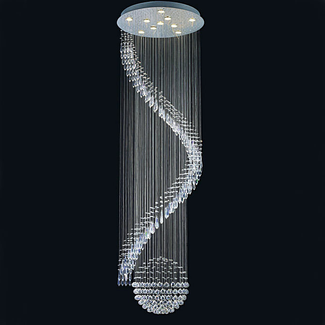 艾毅照明 不锈钢水晶简约现代拉丝垂吊卤钨灯led 8285吊灯价格,图片