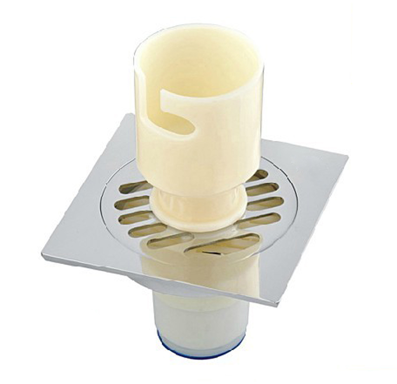 圣雪 铜镀铬普通tdl02地漏方形直落式 地漏