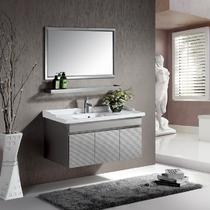 不锈钢一体陶瓷盆E0级简约现代 HB8004浴室柜