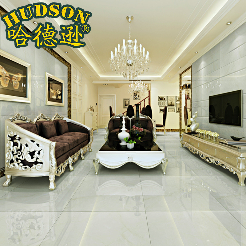 哈德逊 仿石纹室内地砖欧式 HDPY05 青花白玉瓷砖