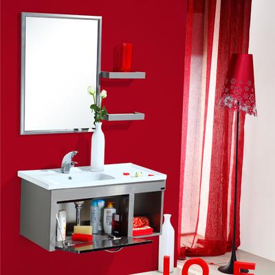 过江龙 不锈钢一体陶瓷盆E1级简约现代 GJL-Y8008浴室柜