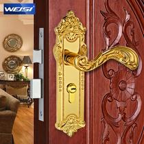通用型K金黄古铜青古铜锁室内门锁大门锌包铜双锁舌 锁具