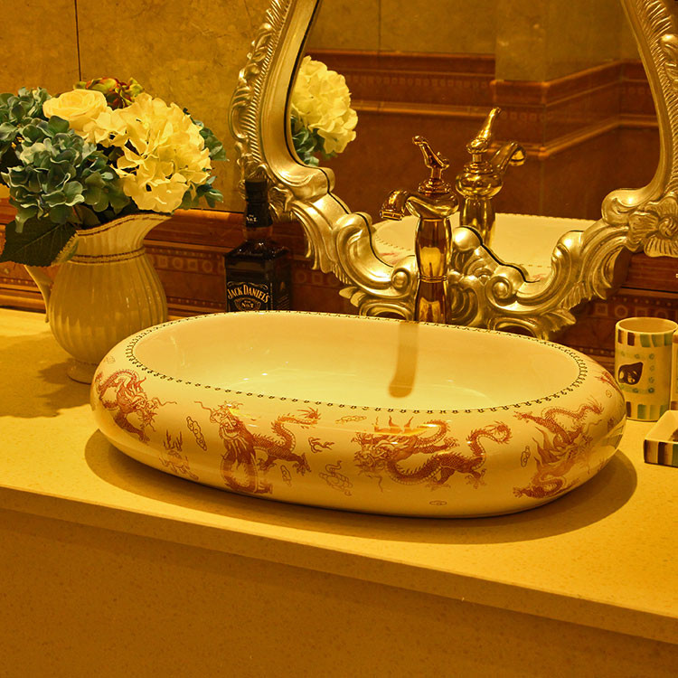灵宇 陶瓷单孔 紫色龙2洗手盆