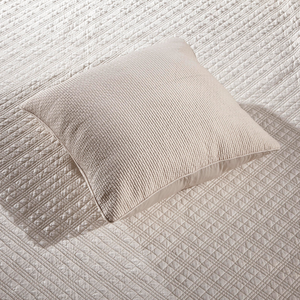 珂斯缦 素色浪漫-米白布靠垫化纤几何图案北欧/宜家 靠垫