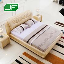 木复合皮革组装方形简约现代 床