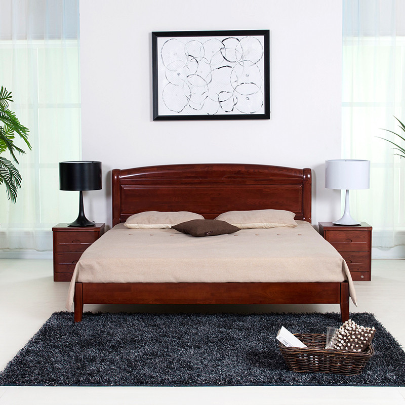 华日 栗色组装式架子床简约现代 床