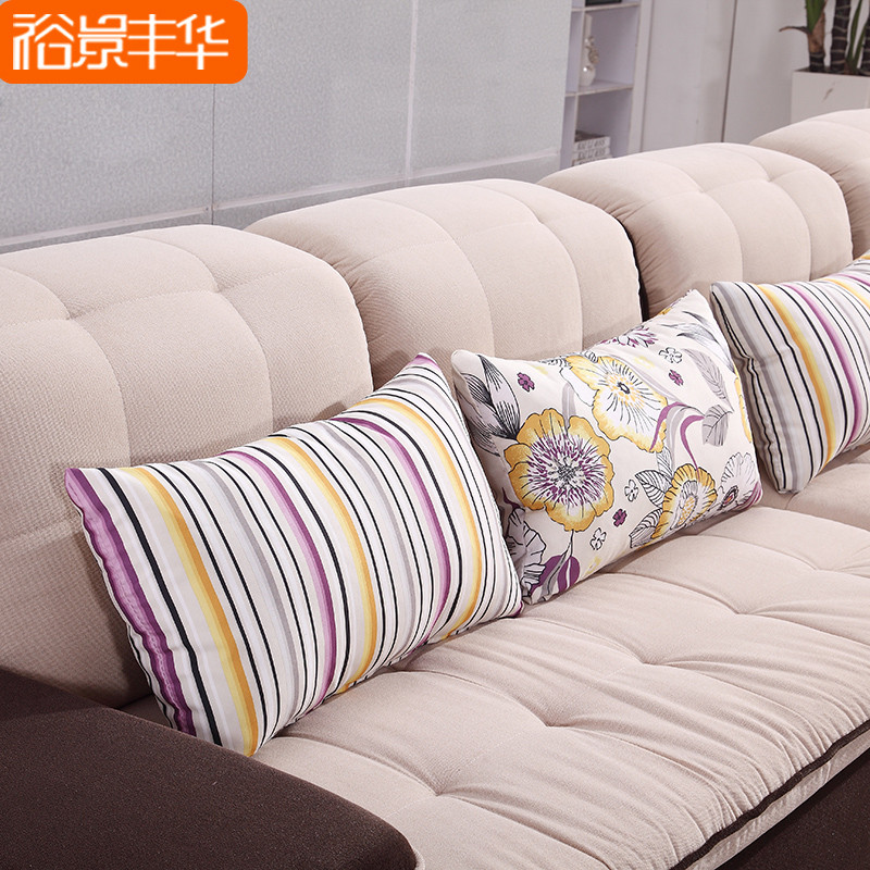 裕景丰华 L形多功能绒质海绵简约现代 沙发