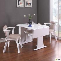 枫木色白色组装橡胶木长方形北欧/宜家 餐桌