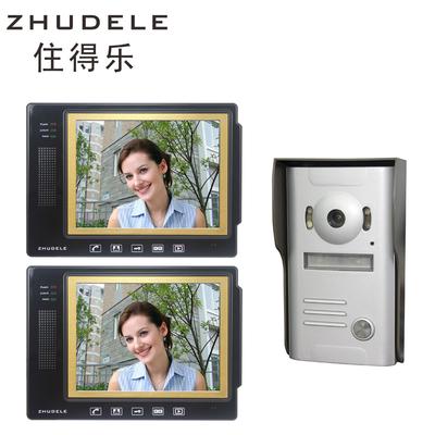 ZHUDELE 黑色室内机白色室内机彩色可视 ZDL-9680B2+33M门铃