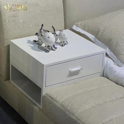 VVG 白色烤漆人造板密度板/纤维板无箱框结构储藏艺术成人简约现代 床头柜